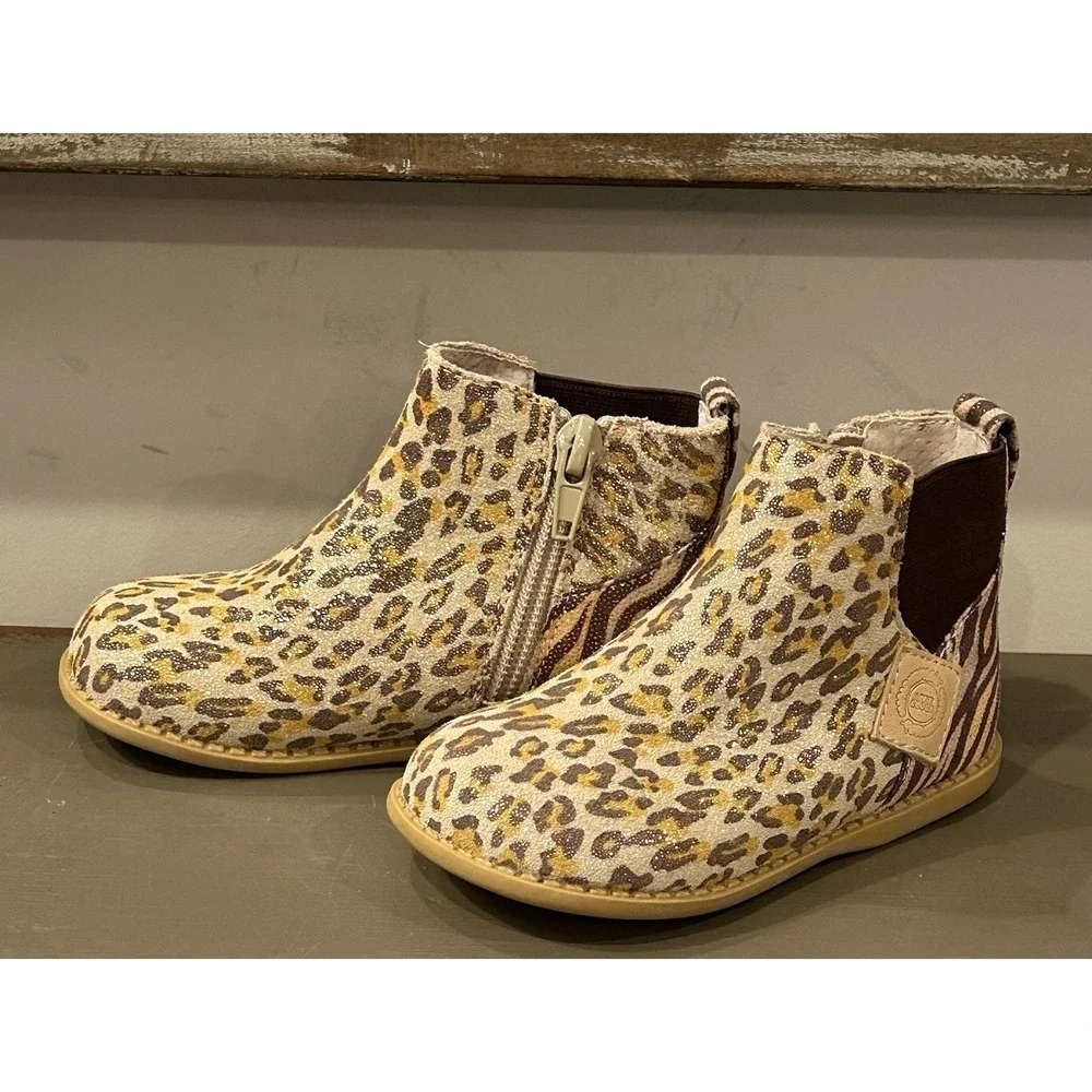 Livie & Luca Wink Ankle Boots Toddler Size 7 Wildcat‎ Shimmer Side Zip